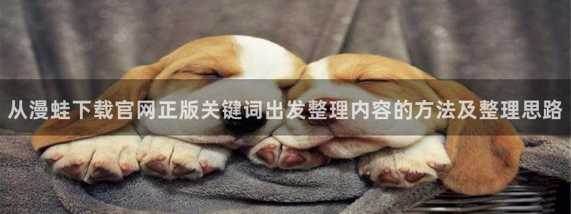歪歪漫画漫画分类：从漫蛙下载官网正版关键词出发整理内容的方法及整理思路